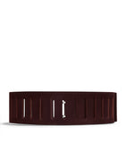 Alaïa nubuck leather belt rectangular buckle 6cm, UK version