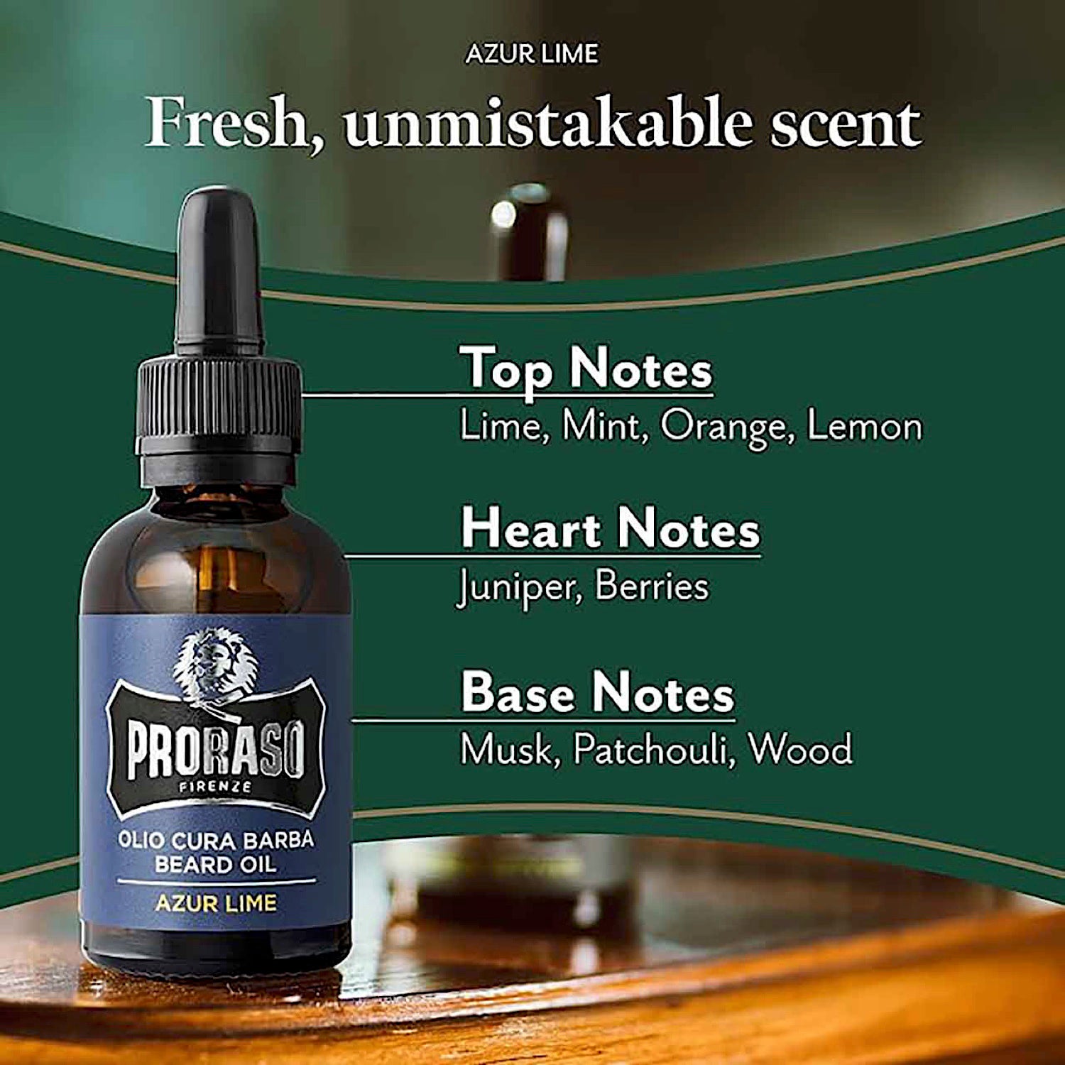 Proraso Azur Lime beard oil 30ml, UK version