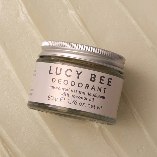 Lucy Bee fragrance free natural deodorant balm 50g (British brand)