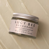 Lucy Bee fragrance free natural deodorant balm 50g (British brand)