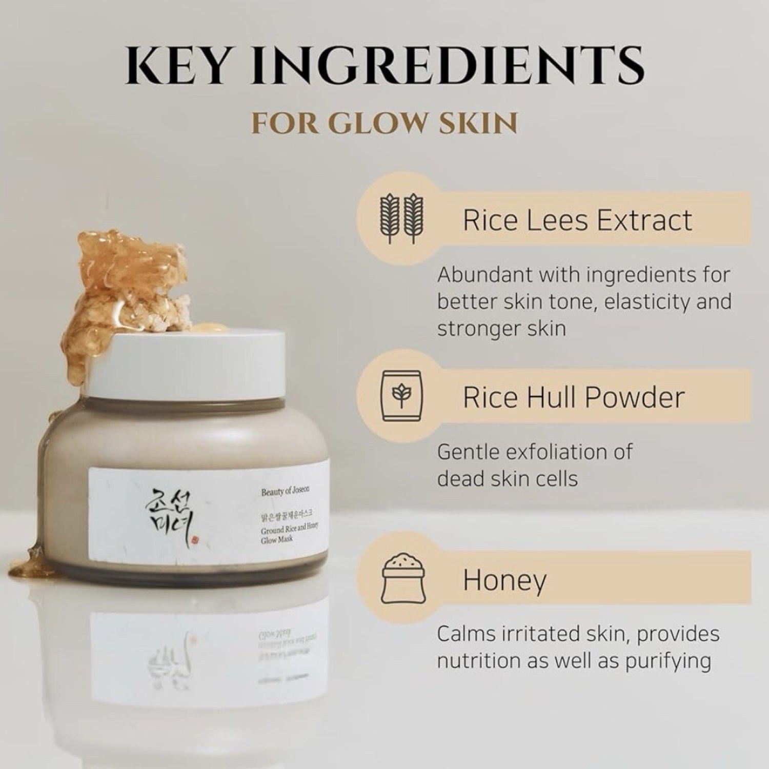 Beauty of Joseon rice honey glow mask 150ml - British product