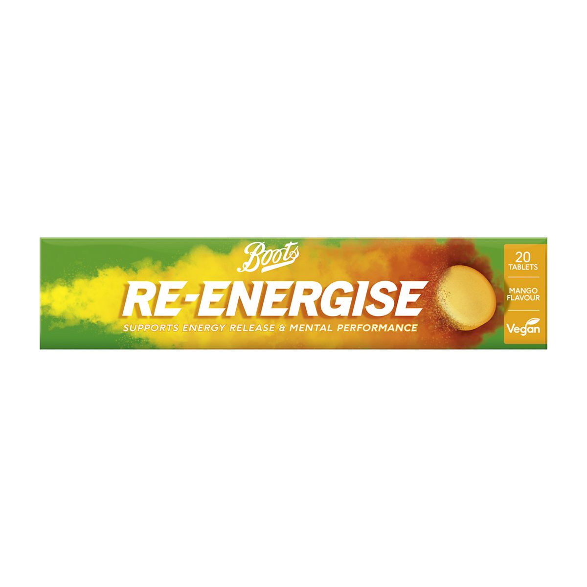 Boots Re-Energise Mango 20 Effervescent Tablets Vitamins, Minerals & Supplements Boots   