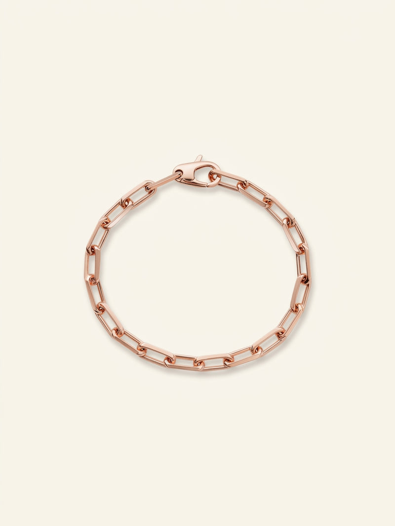 Cartier Santos chain bracelet medium 18ct rose gold 20cm, UK version