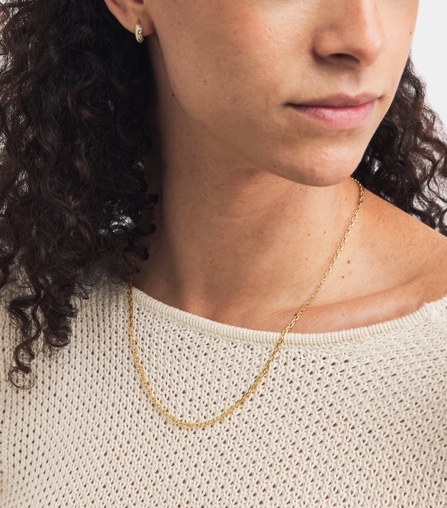 Jade Trau Gelbgold Rechteck-Halskette, UK-Version