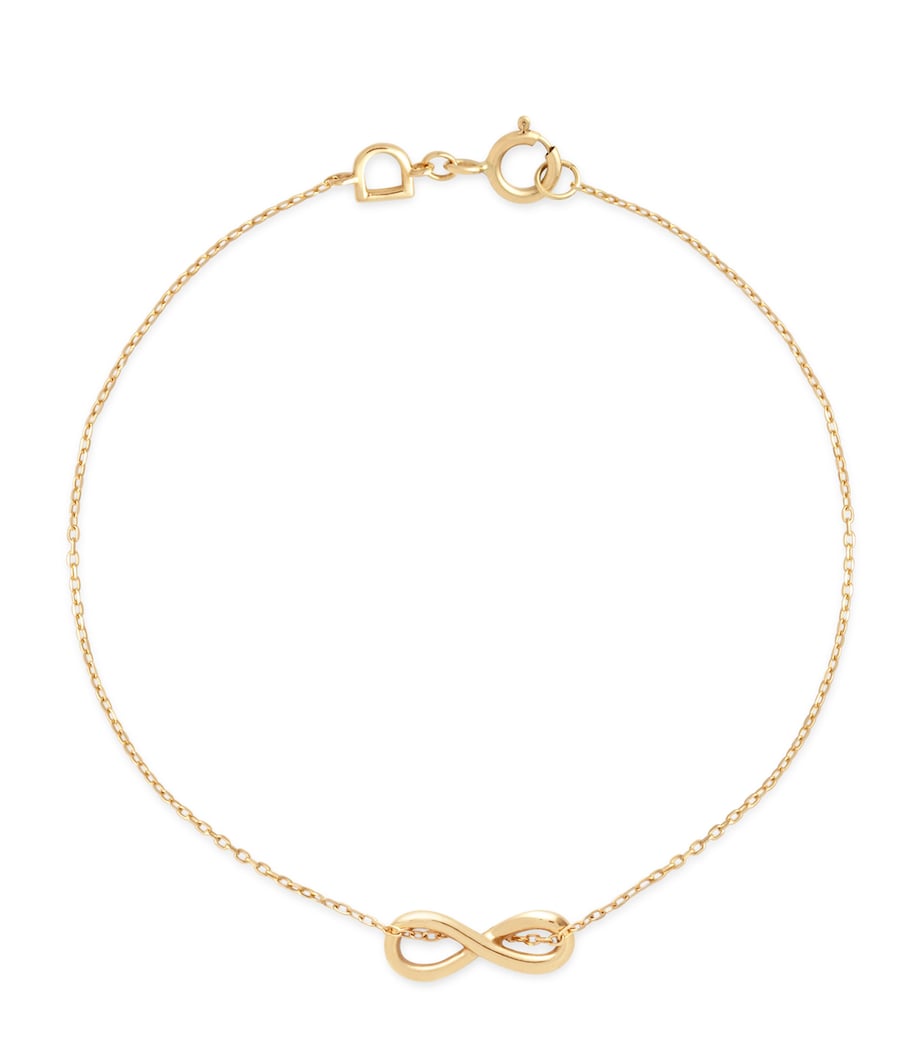 Astrid & Miyu infinite pendant bracelet 14kt yellow gold (British brand)