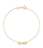 Astrid & Miyu infinite pendant bracelet 14kt yellow gold (British brand)