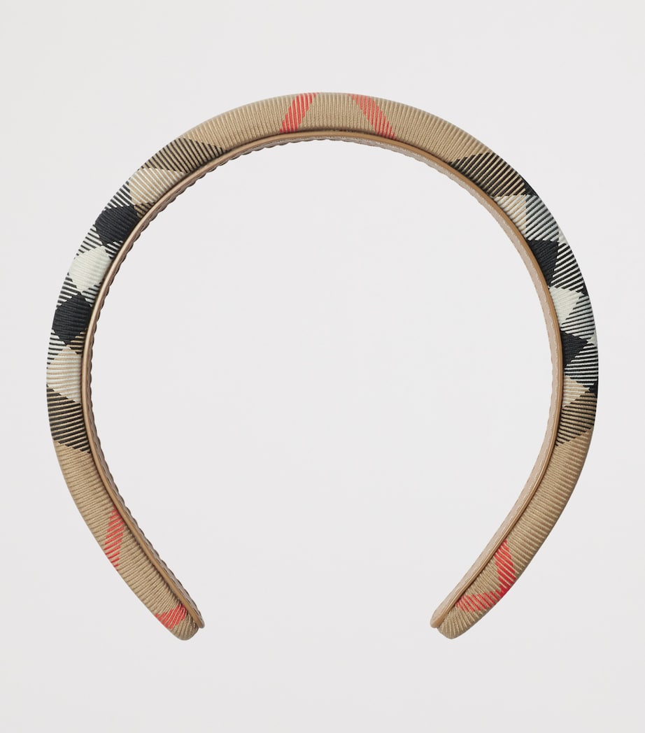 Burberry kids padded headband with check pattern - British product