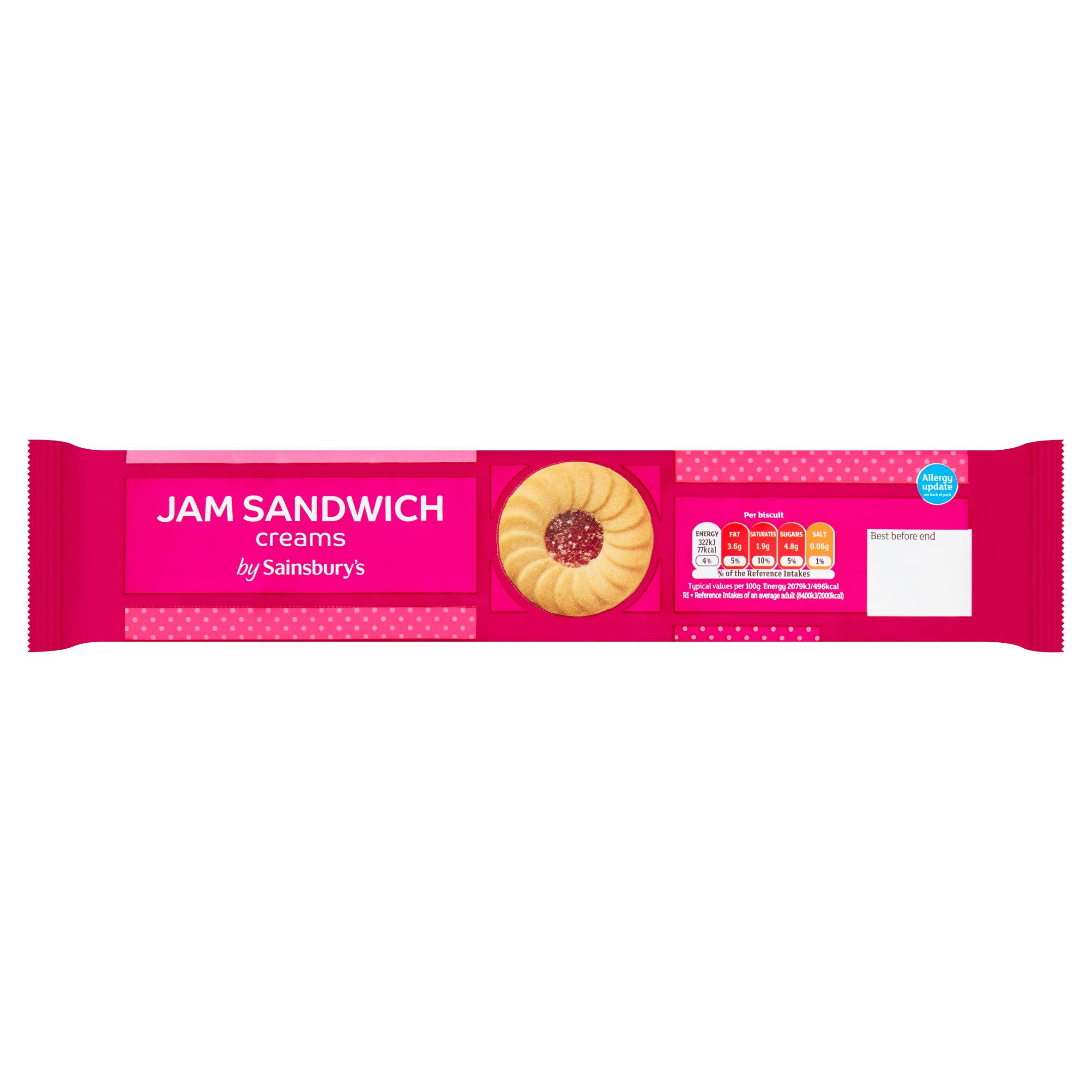 Sainsbury's Jam Sandwich Creams 150g Biscuit barrel Sainsburys   