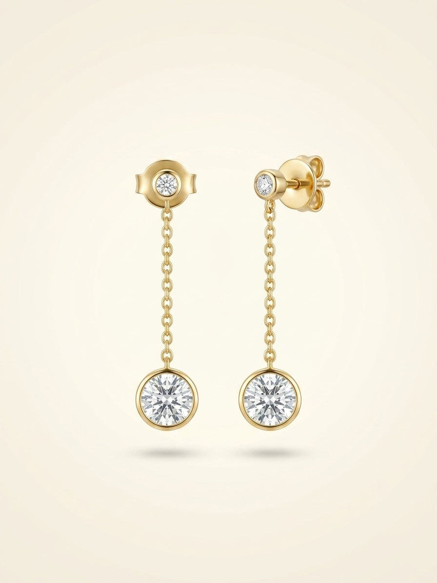 Cartier Juste un Clou 18ct yellow gold diamond earrings 1.45ct (British brand)