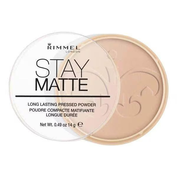 Rimmel Stay Matte Pressed Powder Silky Beige 5, imported from the UK