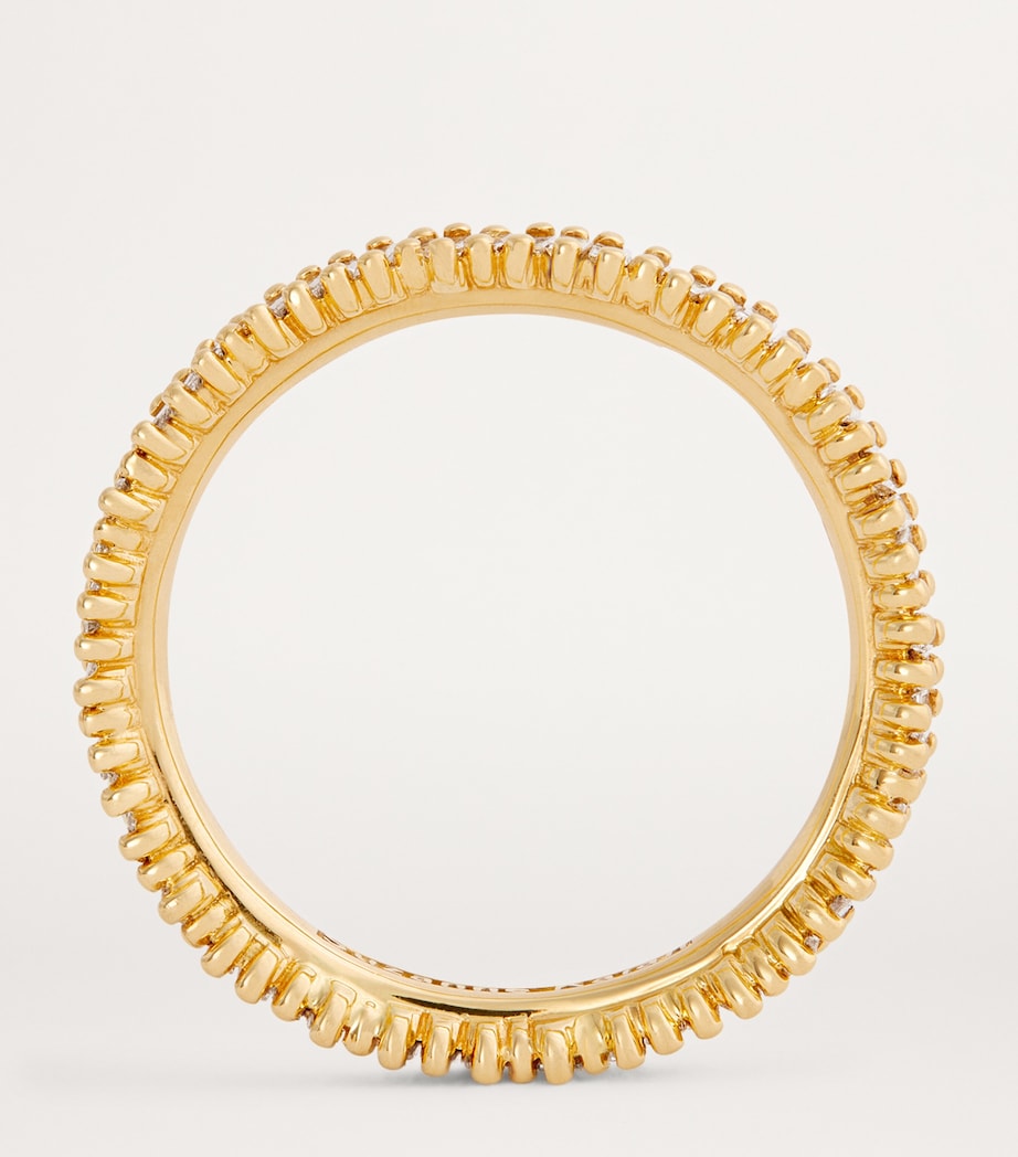 Suzanne Kalan eternity ring 3mm yellow gold diamond - British product