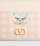 Valentino Garavani VLogo Signature grained leather card holder, imported from the UK
