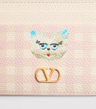 Valentino Garavani VLogo Signature grained leather card holder, imported from the UK