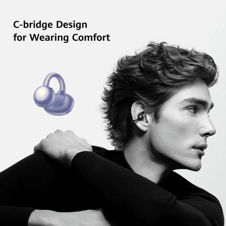 Huawei FreeClip open-ear earbuds purple - British product
