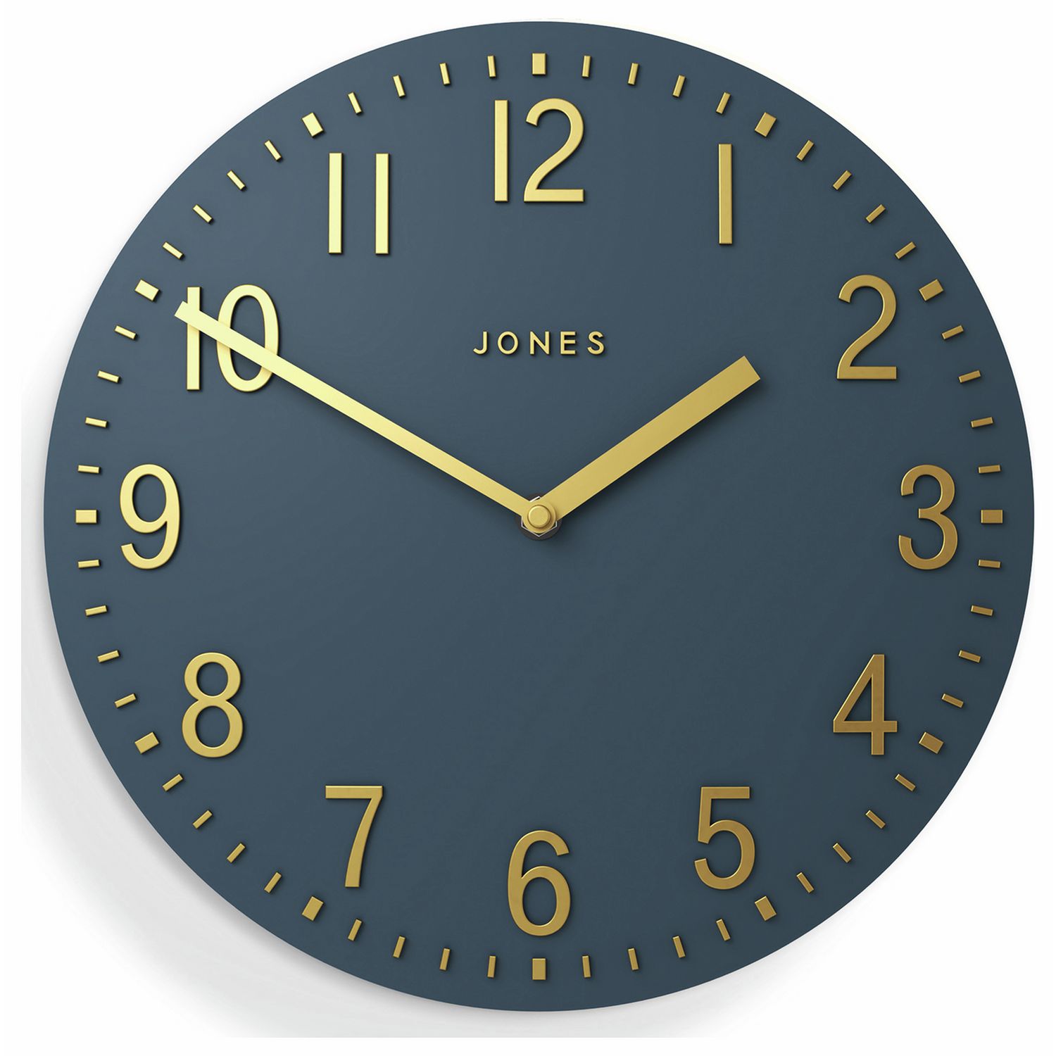 Jones Clocks navy blue wall clock 30cm, UK version