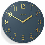 Jones Clocks navy blue wall clock 30cm, UK version