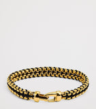 Nialaya box chain bracelet gold-plated 8mm (British brand)