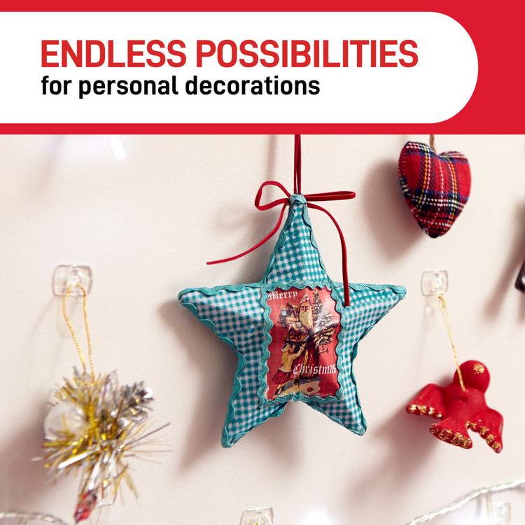 Command Clear Decorating Clips pack of 60, British product