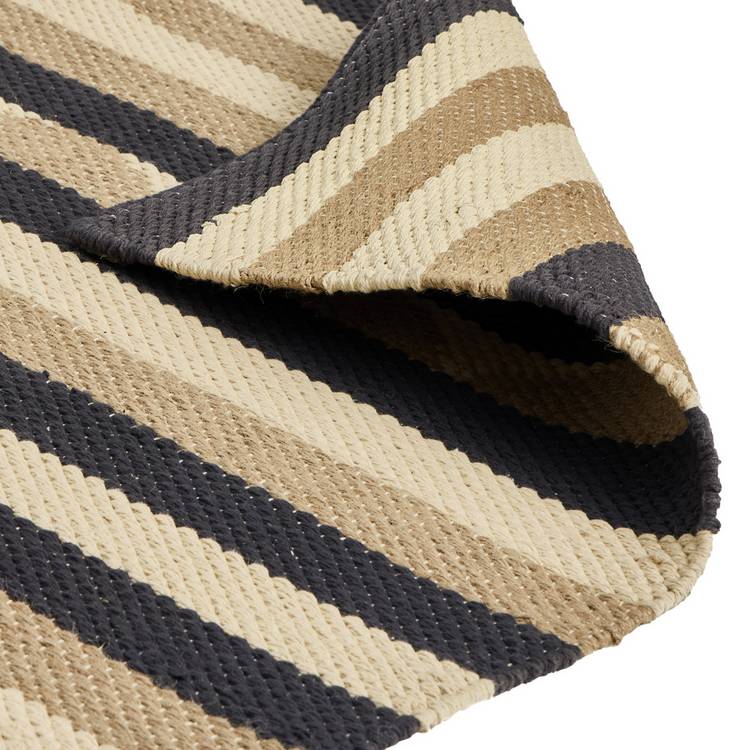 Habitat scalloped stripe flatweave rug 120x170cm, imported from the UK