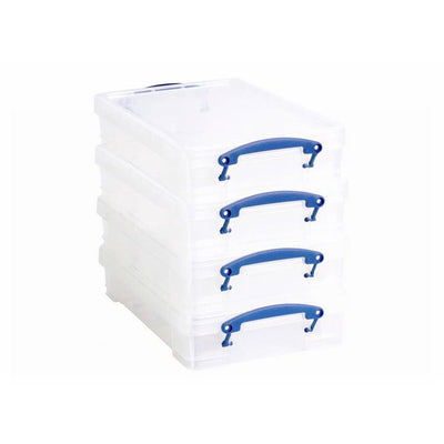 Argos Really Useful 4 x 4L Clear Plastic Storage Boxes- Buy online at McGrocer