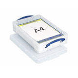 Really Useful 4L clear plastic storage boxes set of 4, UK version