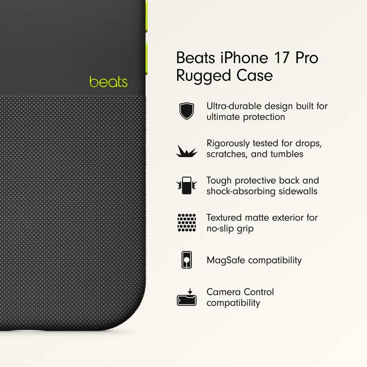 Beats rugged case for iPhone 17 Pro Everest Black (British brand)