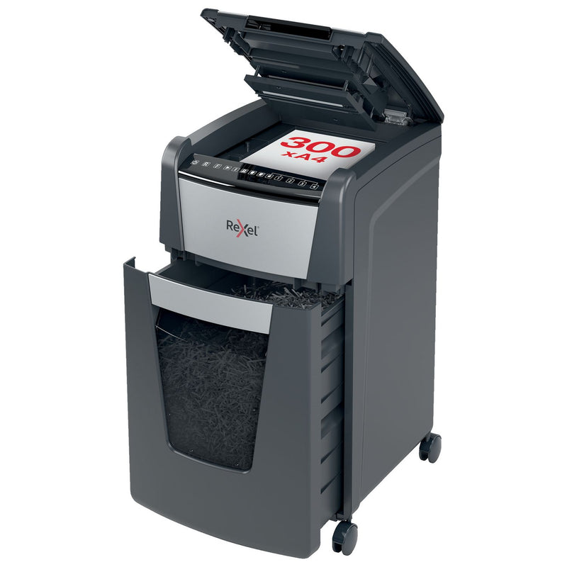 Rexel Optimum AutoFeed 300X cross cut shredder 60L (British brand)