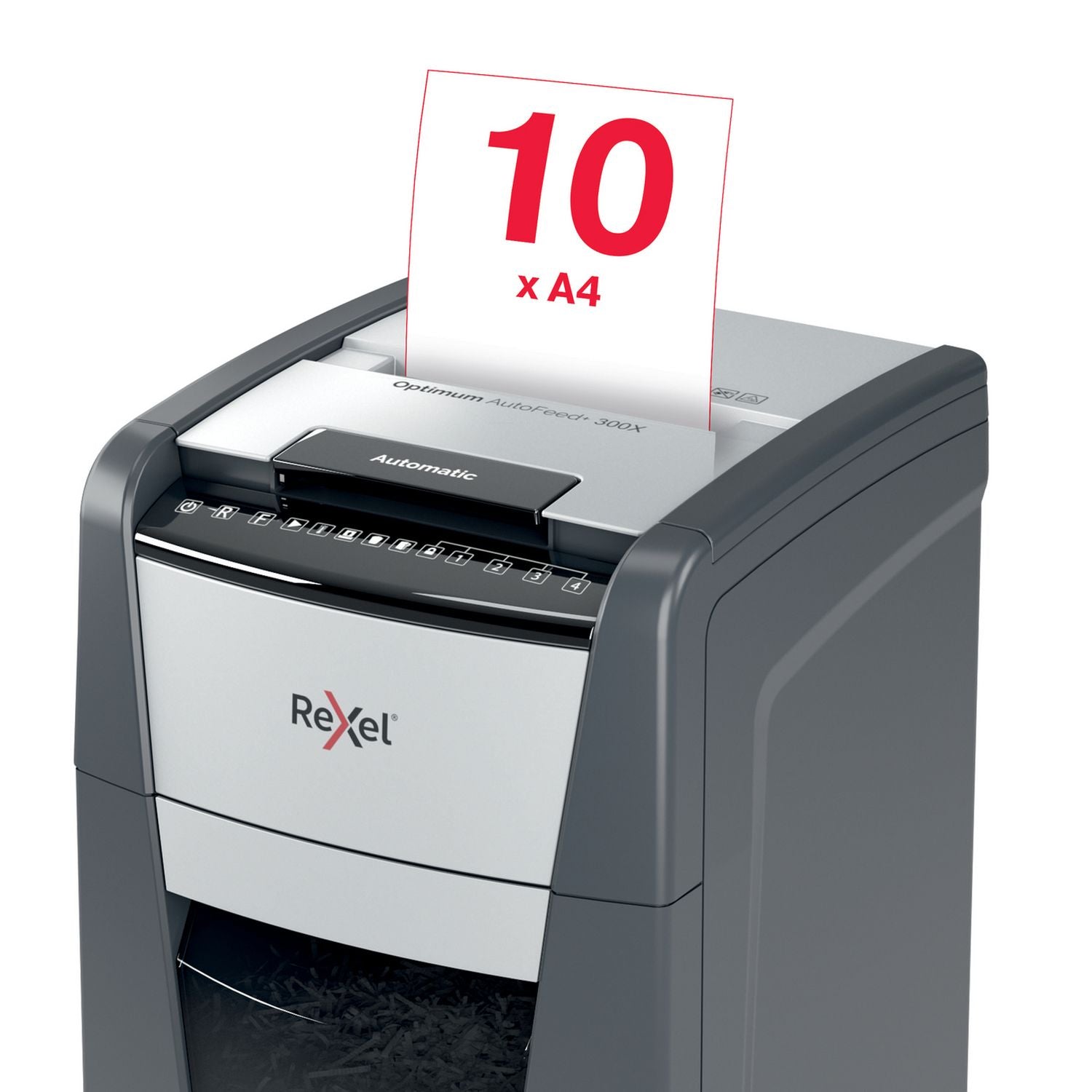 Rexel Optimum AutoFeed 300X cross cut shredder 60L (British brand)