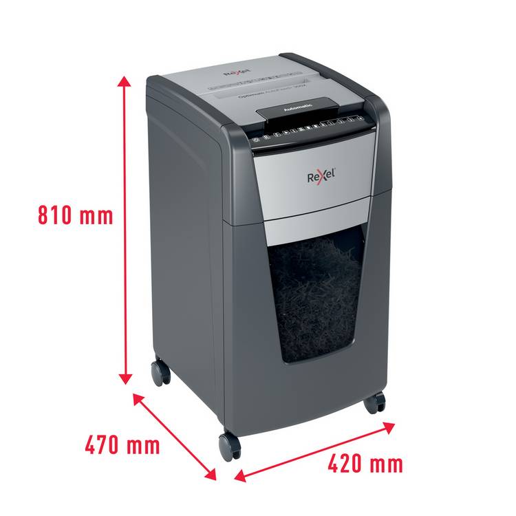 Rexel Optimum AutoFeed 300X cross cut shredder 60L (British brand)