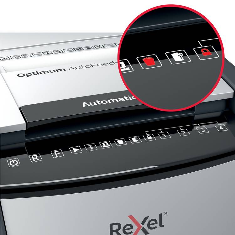 Rexel Optimum AutoFeed 300X cross cut shredder 60L (British brand)
