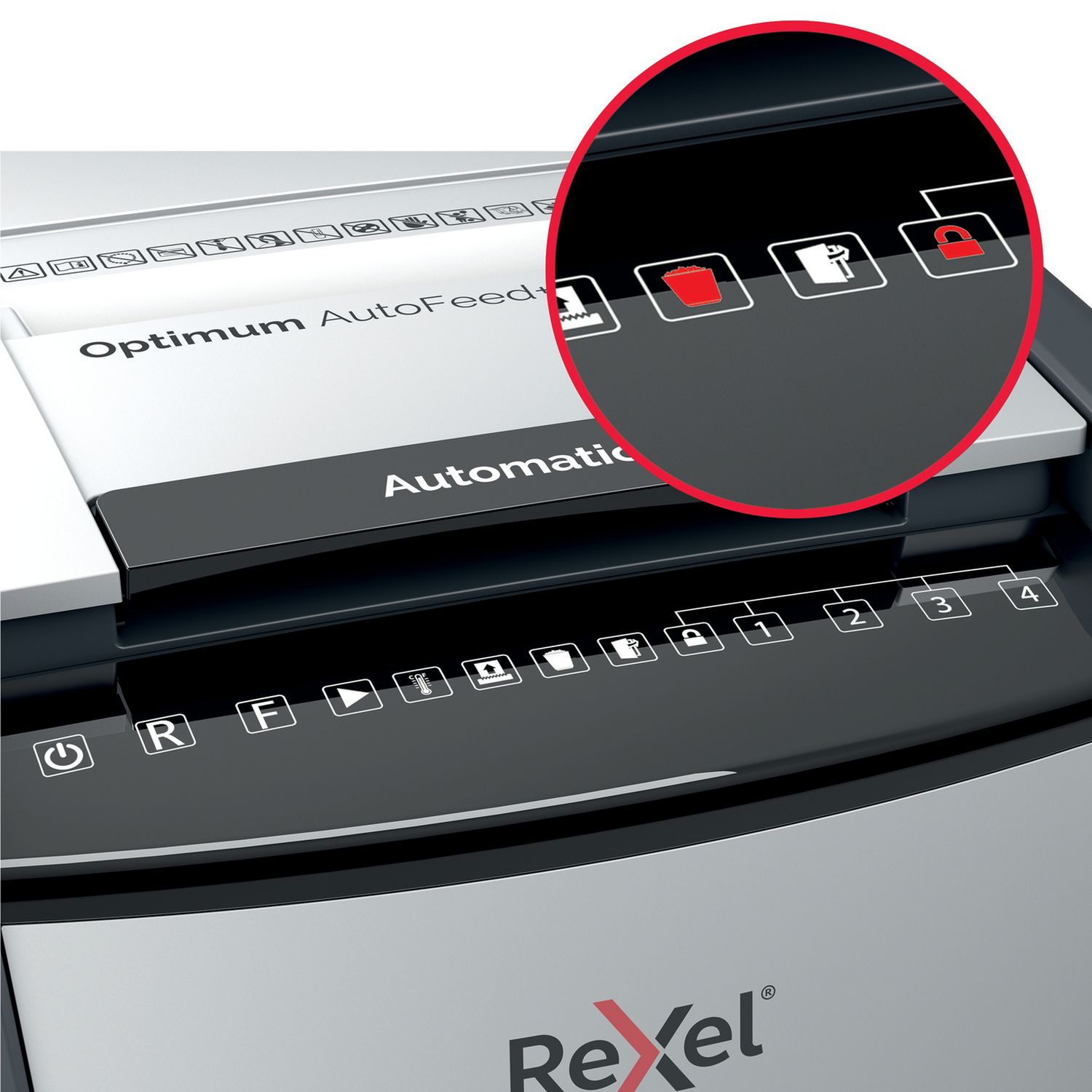 Rexel Optimum AutoFeed 300X cross cut shredder 60L (British brand)