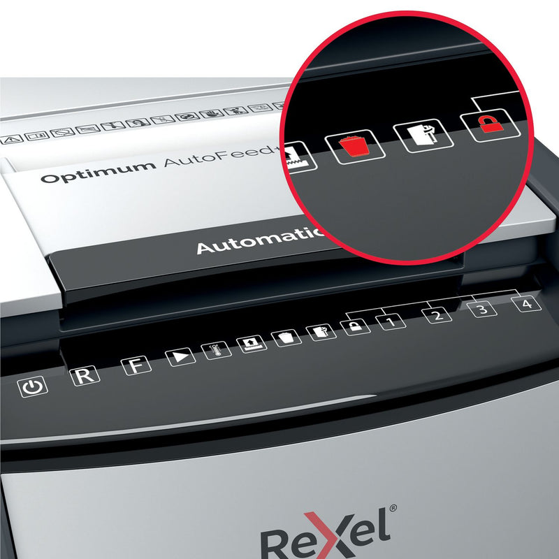 Rexel Optimum AutoFeed 300X cross cut shredder 60L (British brand)