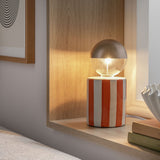 Habitat Ceramic Stripe Bulb Holder - Orange