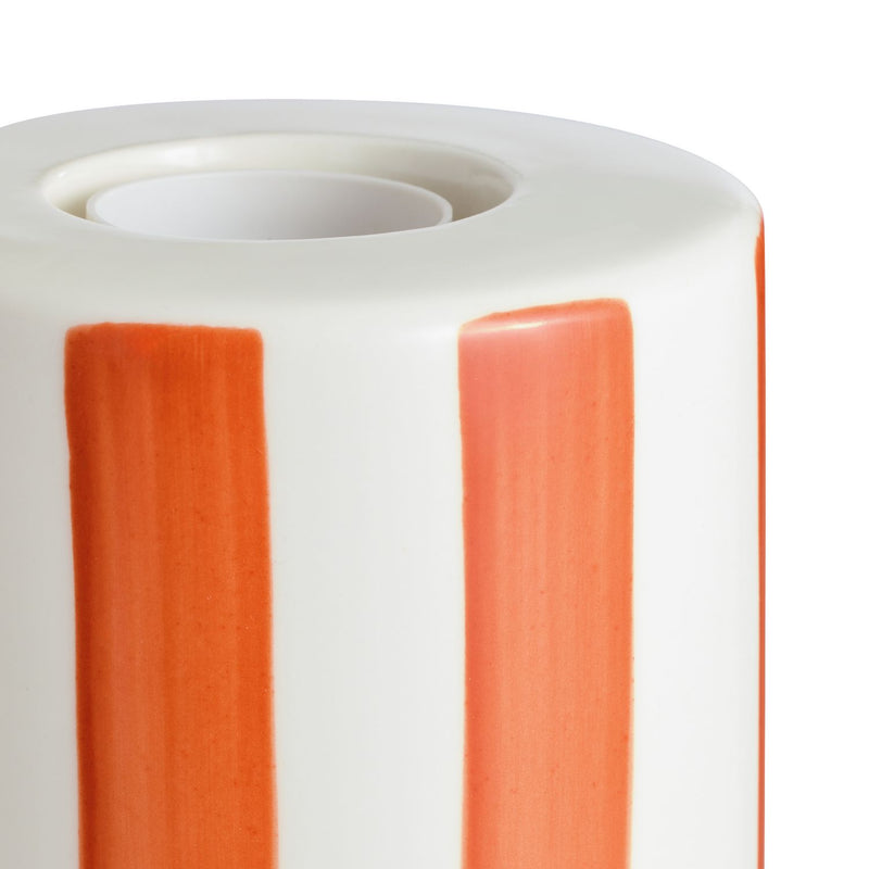 Habitat Ceramic Stripe Bulb Holder - Orange