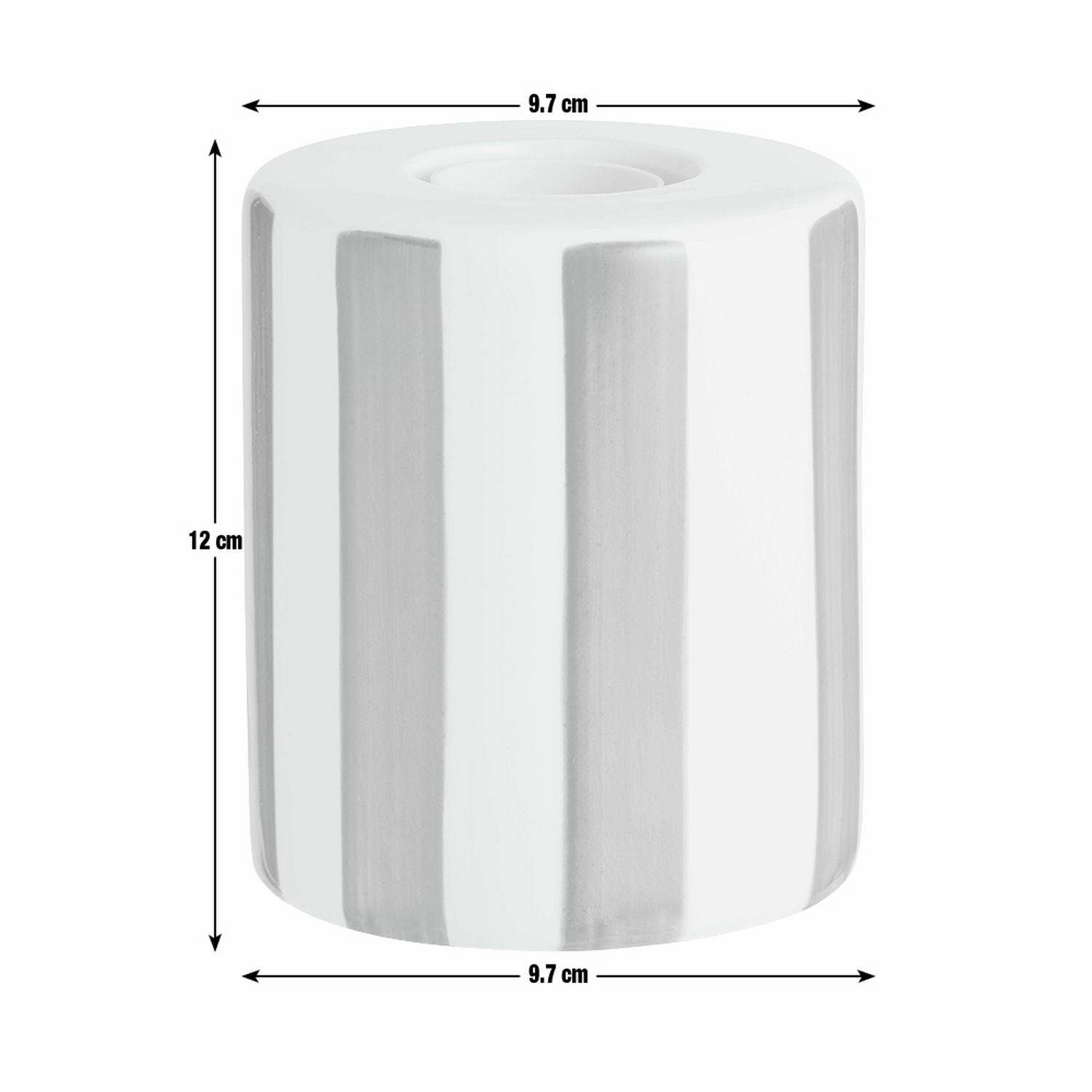 Habitat Ceramic Stripe Bulb Holder - Orange