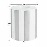 Habitat Ceramic Stripe Bulb Holder - Orange