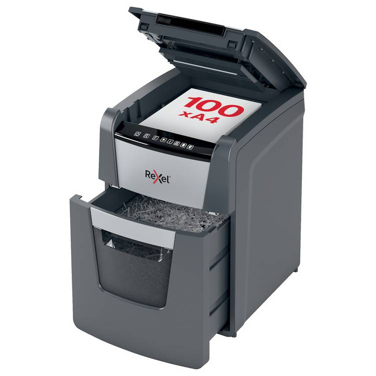 Rexel Optimum AutoFeed+ 100X paper shredder 34L (British brand)