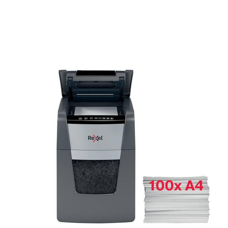 Rexel Optimum AutoFeed+ 100X paper shredder 34L (British brand)