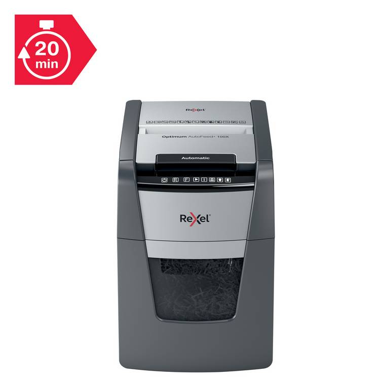 Rexel Optimum AutoFeed+ 100X paper shredder 34L (British brand)