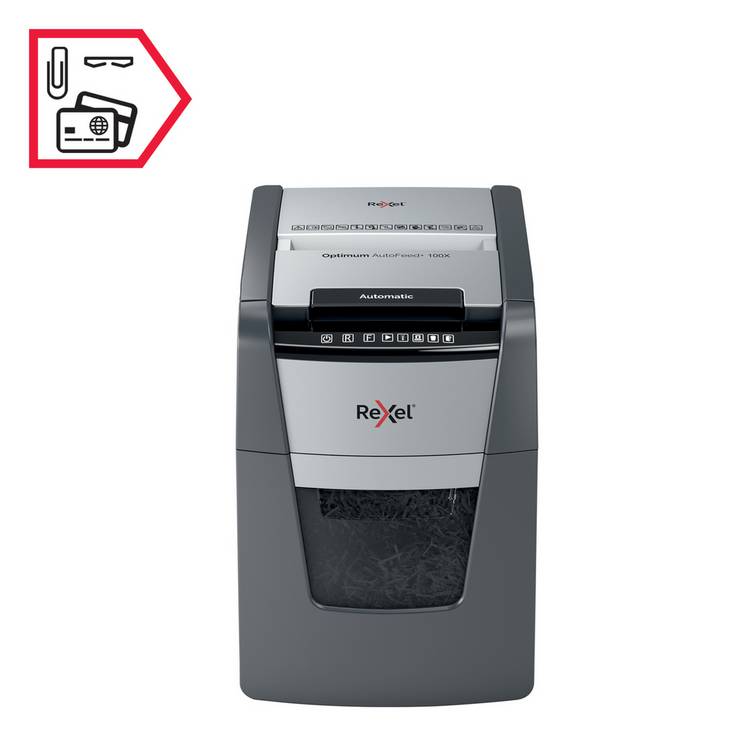 Rexel Optimum AutoFeed+ 100X paper shredder 34L (British brand)