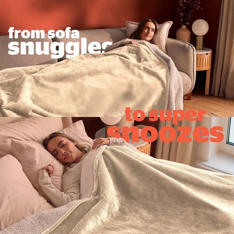 Silentnight self-heating blanket natural large 180x240cm - British product