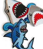 Becco Bags Shark Attack patch set 4-piece, UK version