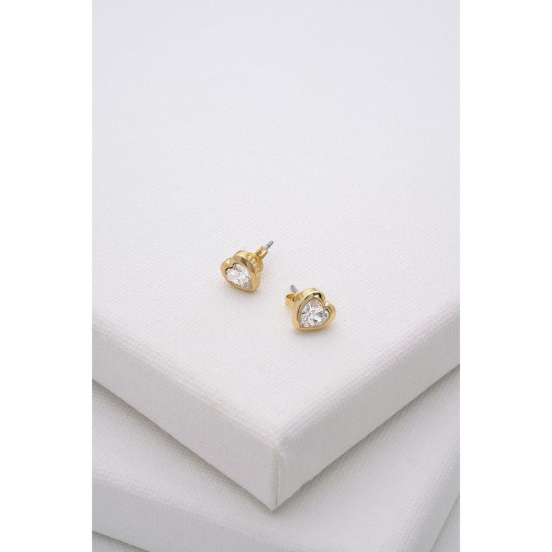 Ted Baker heart stud earrings clear crystal, UK version