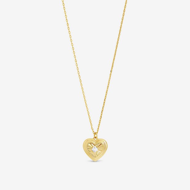 Jon Richard gold plated heart pendant necklace, imported from the UK