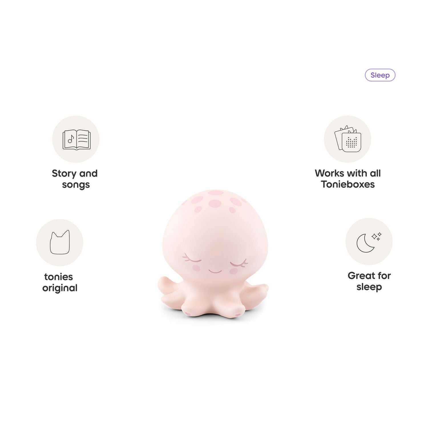Tonies Sleepy Octopus audio story character, UK version