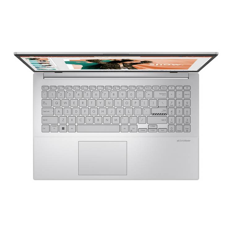 ASUS Vivobook Go 15 laptop in silver - British product