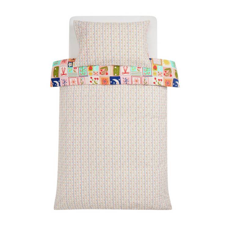 Argos Home kids bedding set celestial floral cream single (British brand)