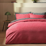 Argos Home bedding set red stripe single (British brand)