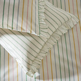 Habitat multi stripe ruffle white bedding set single, UK version