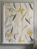 Ochre floral Roman blind made to measure (British brand)